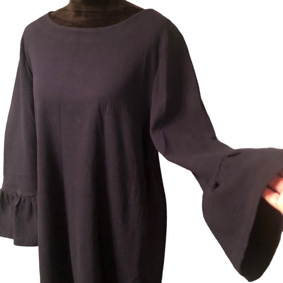 J. Crew Navy Blue Bell Sleeve Sheath Dress size XXL - Picture 4 of 9